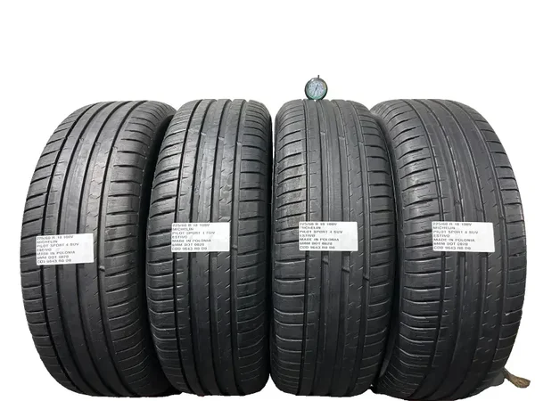 4 PNEUMATICI USATI 225/60 R 18 100V MICHELIN ESTIVO 6 MM DOT 0820