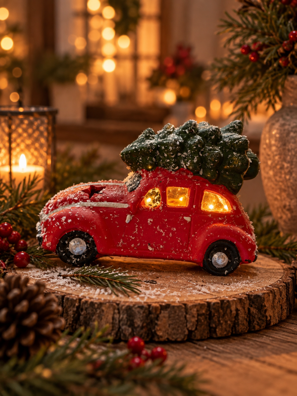 Kerst autootje met verlichting