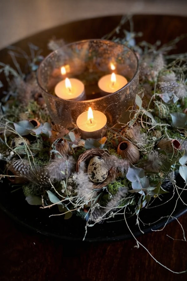 Windlicht cover voorjaar | diameter 30cm