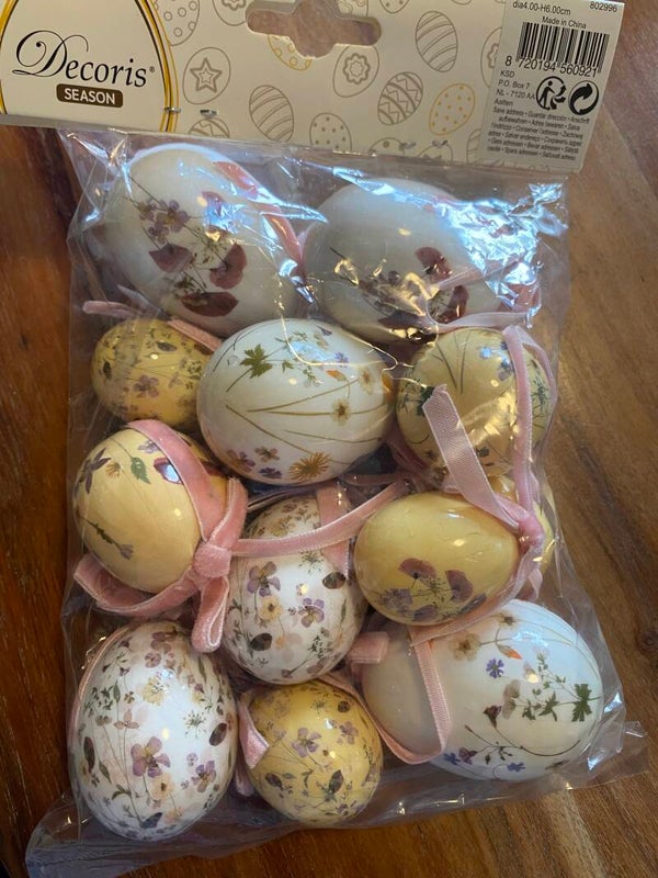 Paaseitjes droogbloemen print