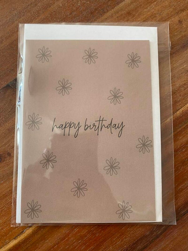 Kaart met envelop en bloemen zaadjes