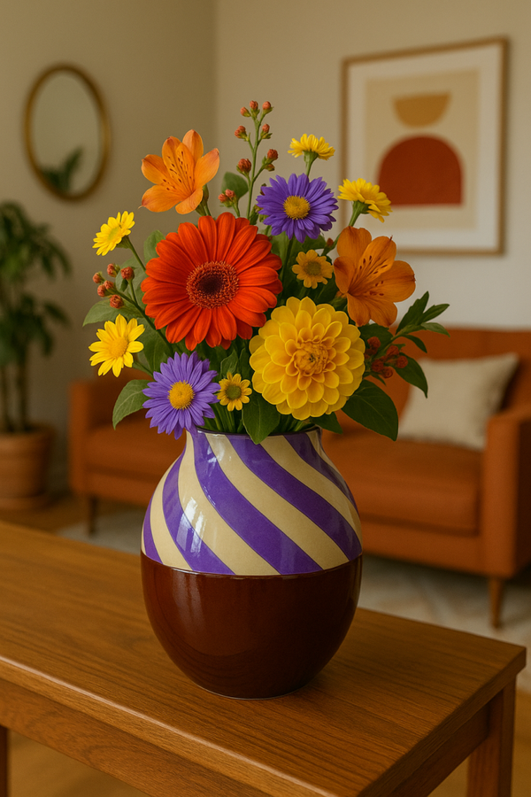 Geglazuurde Vaas | 20cm hoog & 10cm breed