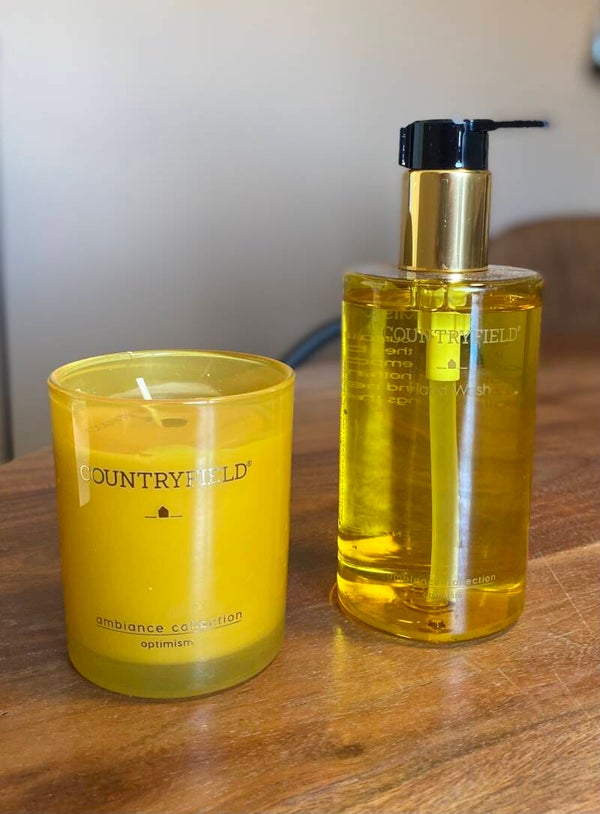 Setje kaars en handzeep countryfield