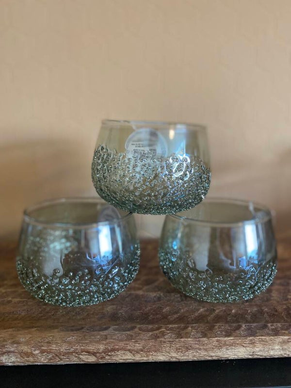 Groen windlicht circa 10cm