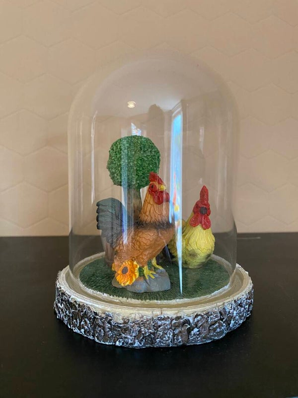 Stolpje met kippentjes / 1 geheel