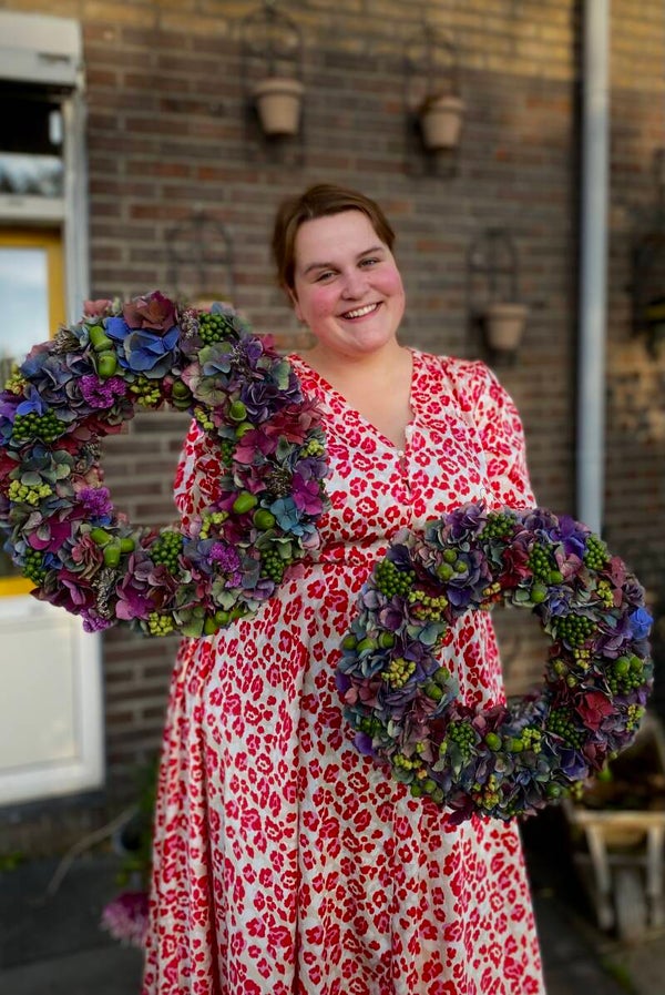 Hortensia krans - eikels & bessen mix