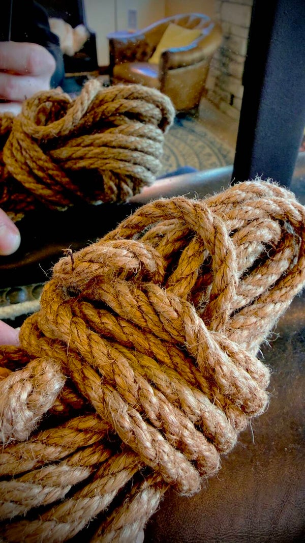 Anchor & Align —  TWO 28' x 6mm hanks —  Pre-Conditioned, Energetically cleansed, Natural (Medium Lay) Jute Rope.