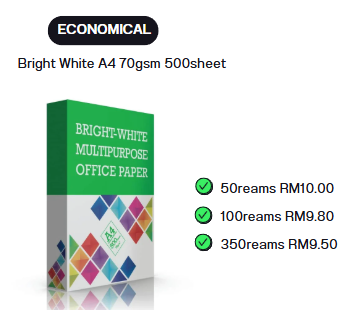 BRIGHT WHITE A4 70GSM 500SHEET
