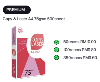 COPY & LASER A4 75GSM 500SHEETS