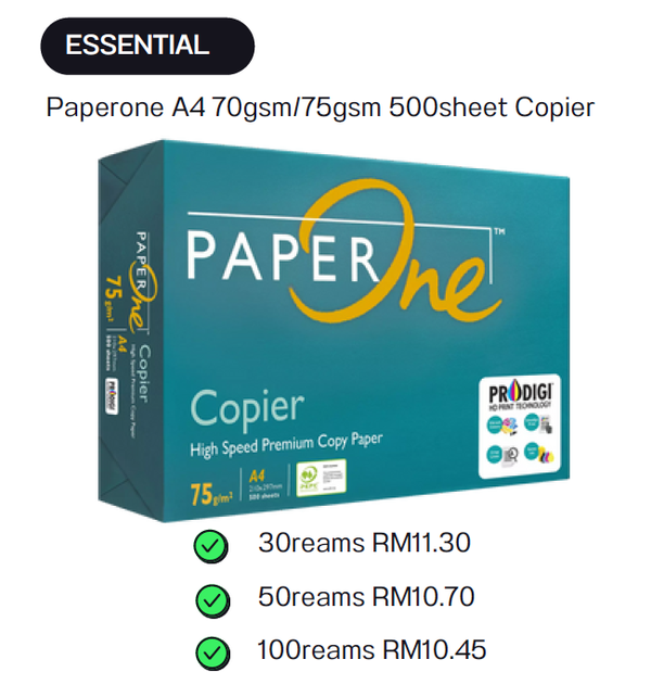 PAPERONE A4 75GSM 500SHEET COPIER GREEN