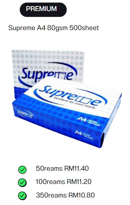 SUPREME A4 80GSM 500SHEETS