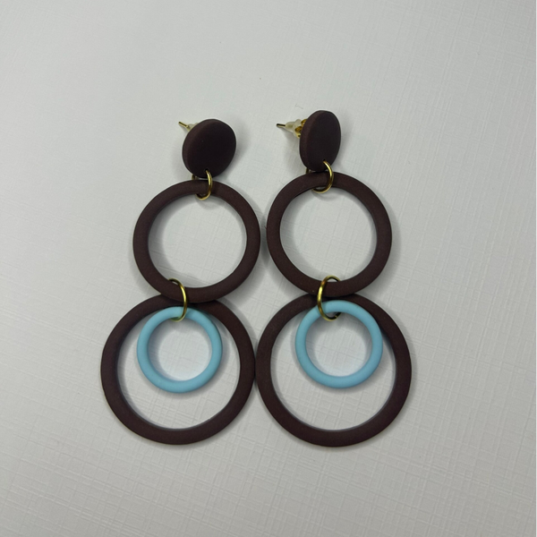 CANDELA Marrón Chocolate y Azul Pastel