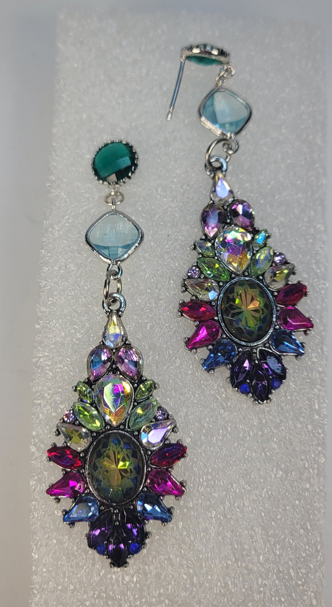 Colorful Crystals Create Party Dangle Earrings