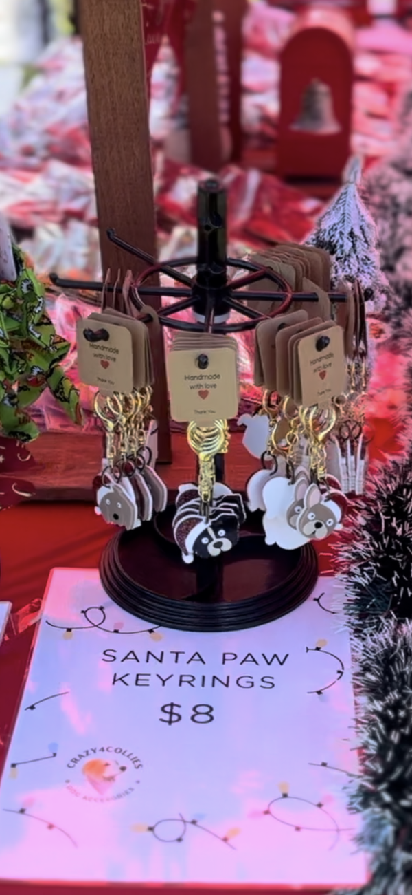 Santa Paws keyrings