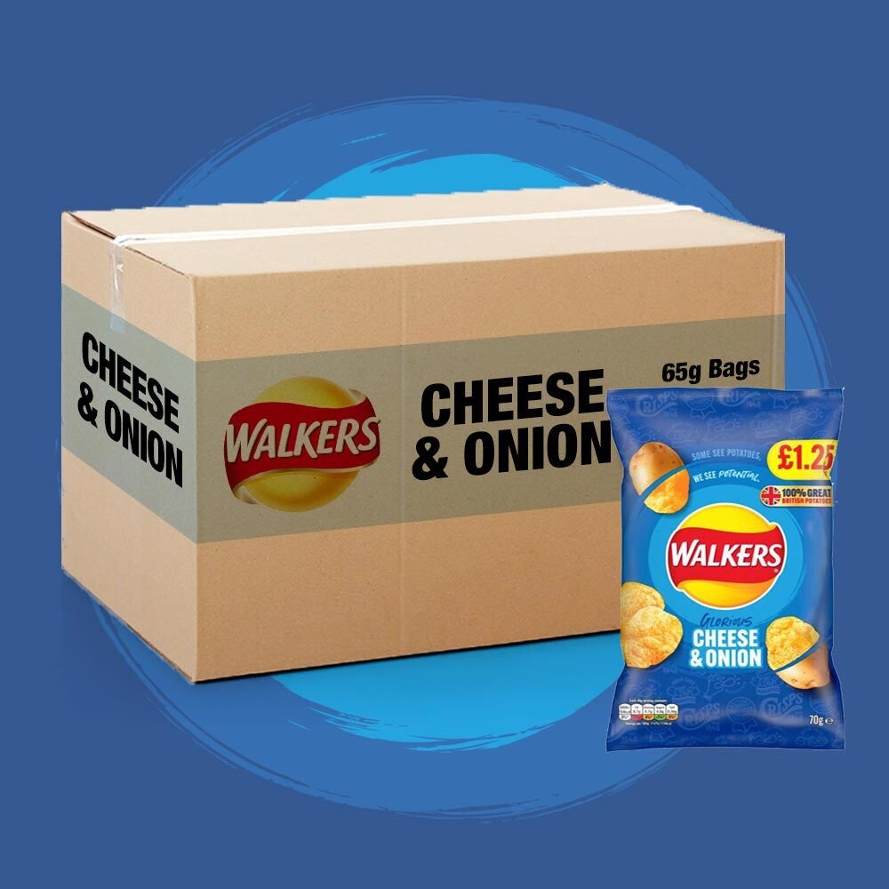 Walkers Cheese & Onion 70g Box of 18