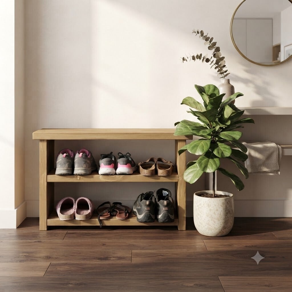 Rustic Handmade Shoe Rack
