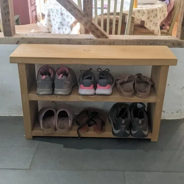 Rustic Handmade Shoe Rack