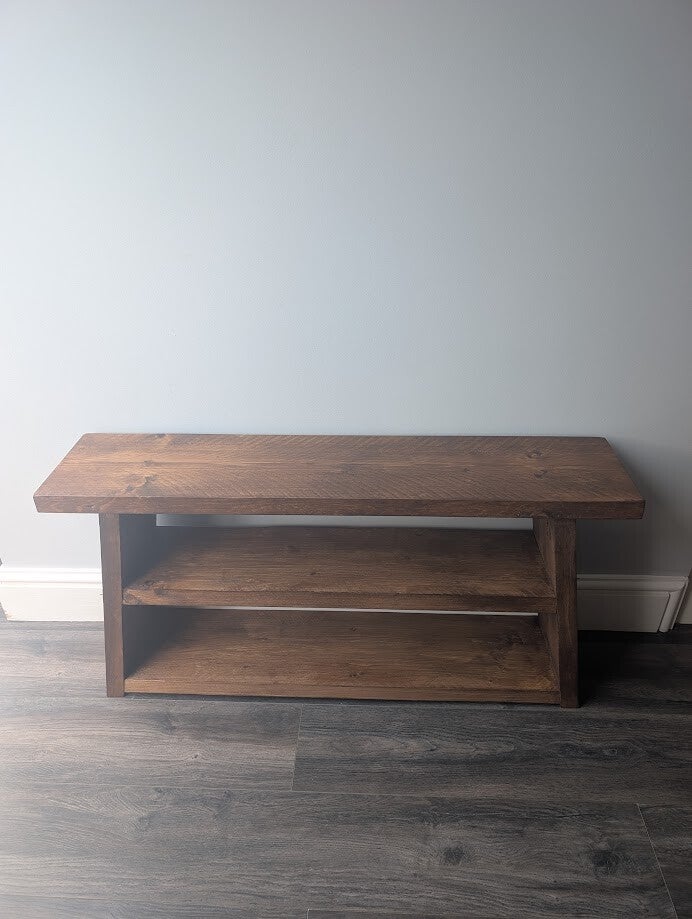 Rustic Handmade Angled TV Stand