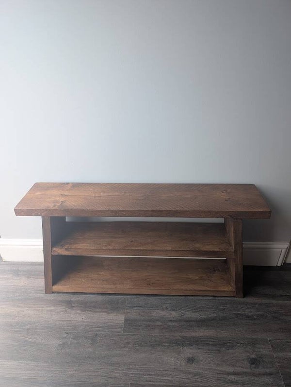 Rustic Handmade Angled TV Stand