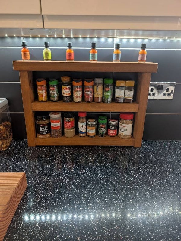 Rustic Handmade Spice Rack
