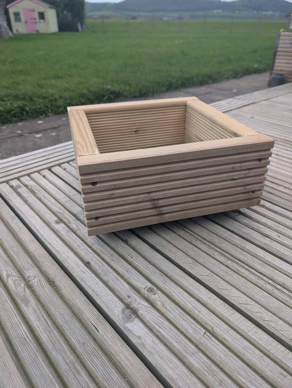 Timber Decking Planter Garden Patio Trough Flower Plant Pot