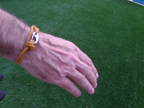 Bracelet Corde Homme Réglable Couleur TABAC