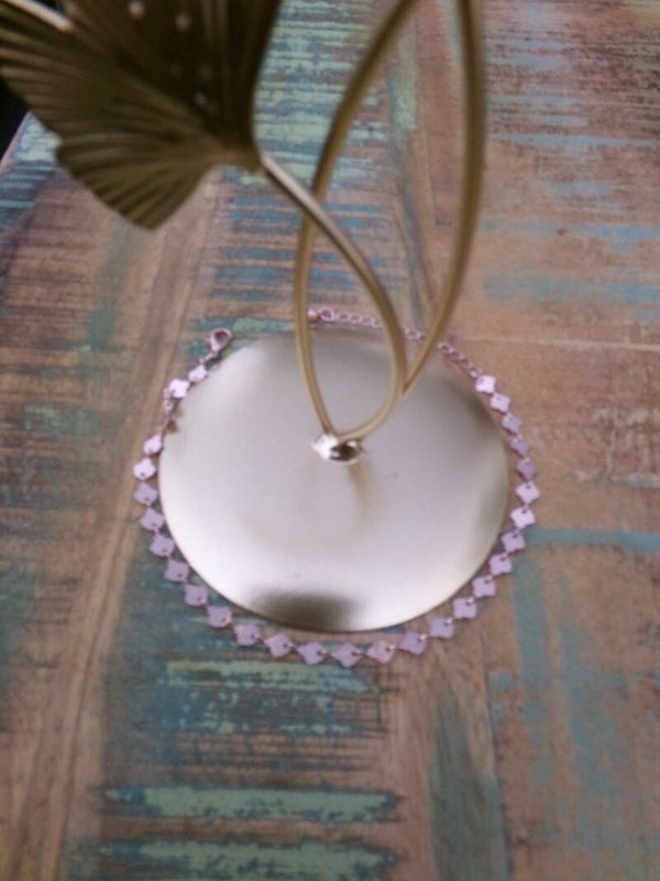 Cheville de pied imitation or rose Neuf