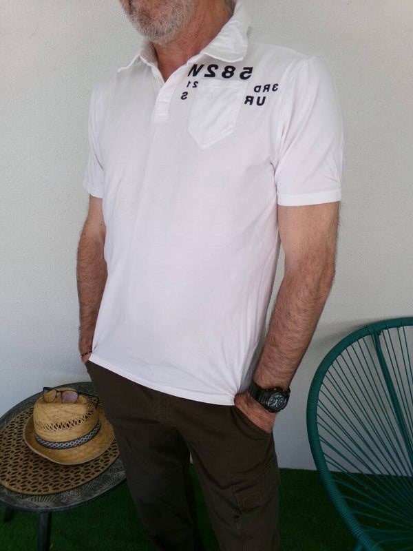 Polo blanc CELIO Taille M