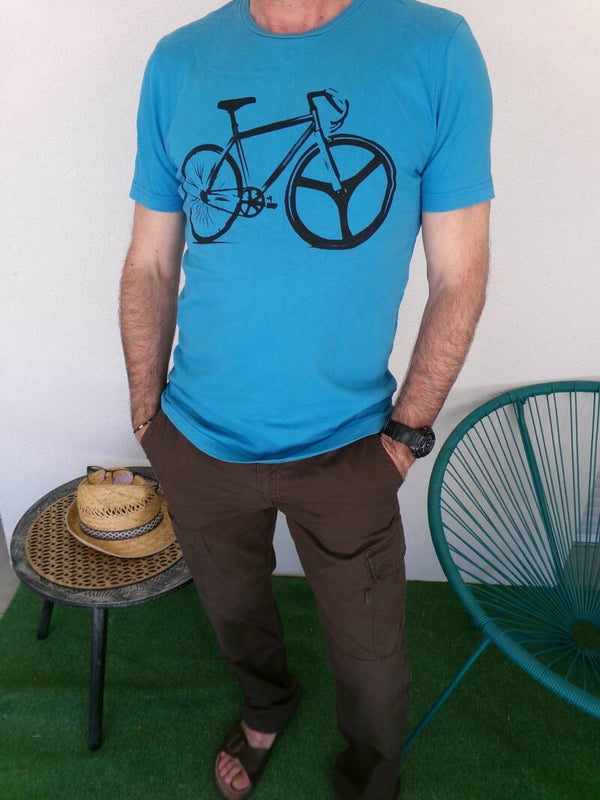 Tee Shirt Bleu Turquoise Taille M JULES