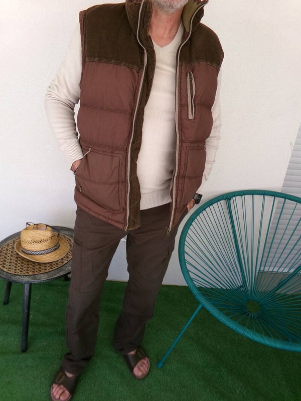 Doudoune Sans Manches Marron de marque Taille M