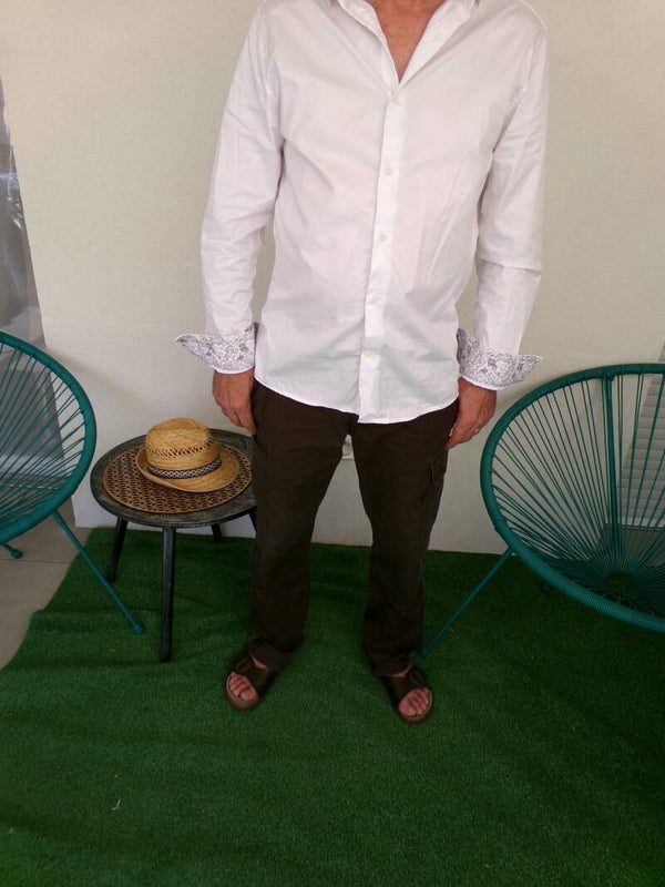 Chemise manches longues blanche BRICE Coupe droite Taille M