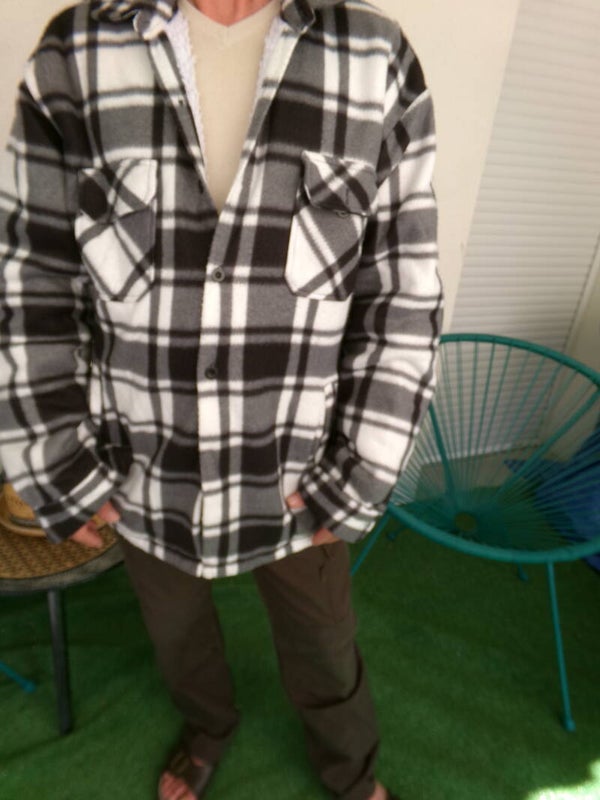 Veste à carreaux bleu et blanc Taille XXL