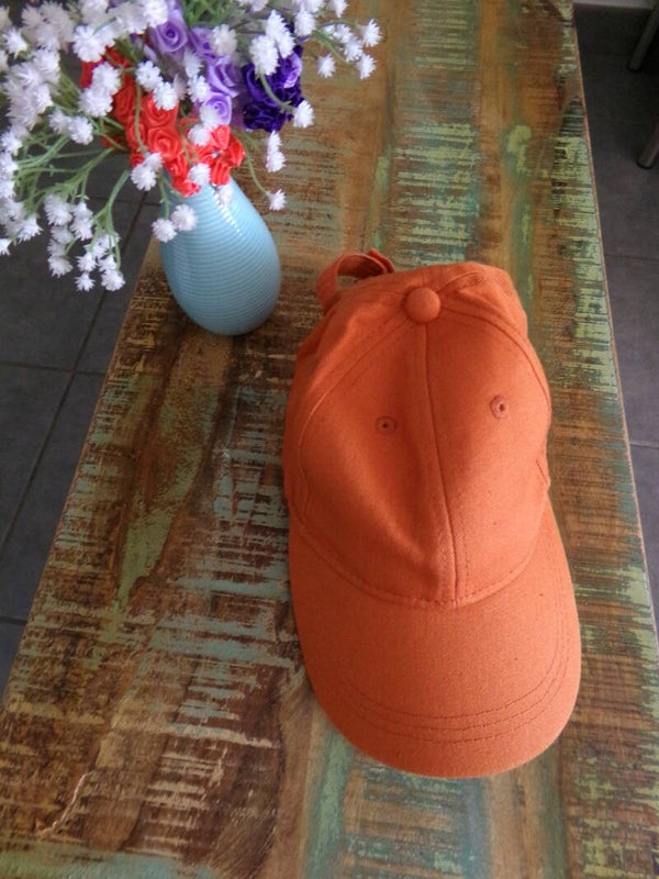 Casquette Réglable par scratch Orange Neuf
