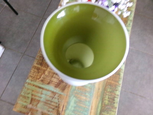 Vase Vert intérieur blanc extérieur IKEA Neuf
