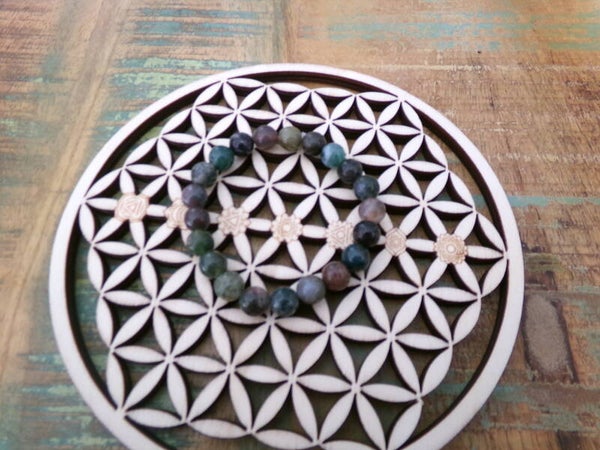Bracelet Agate d'Inde Protection, Introspection, Porte-bonheur MIXTE