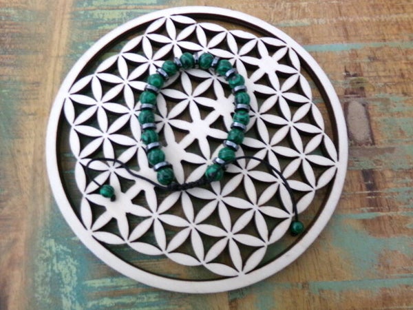 Bracelet Malachite Calme et Protection MIXTE Réglable