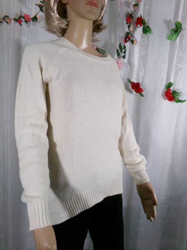 Pull Ecru Col rond DIVIDED H&M manches longues Taille S/M