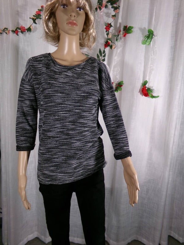 Pull moucheté Noir et Blanc Taille S