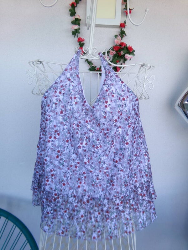 Haut à bretelles motifs floraux Deux couleurs Taille S/M Collection PIMKIE TOUT EN STOCK
