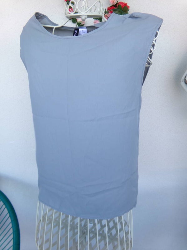 Haut long Gris moyen sans manches DIVIDED H&M Taille 34/36