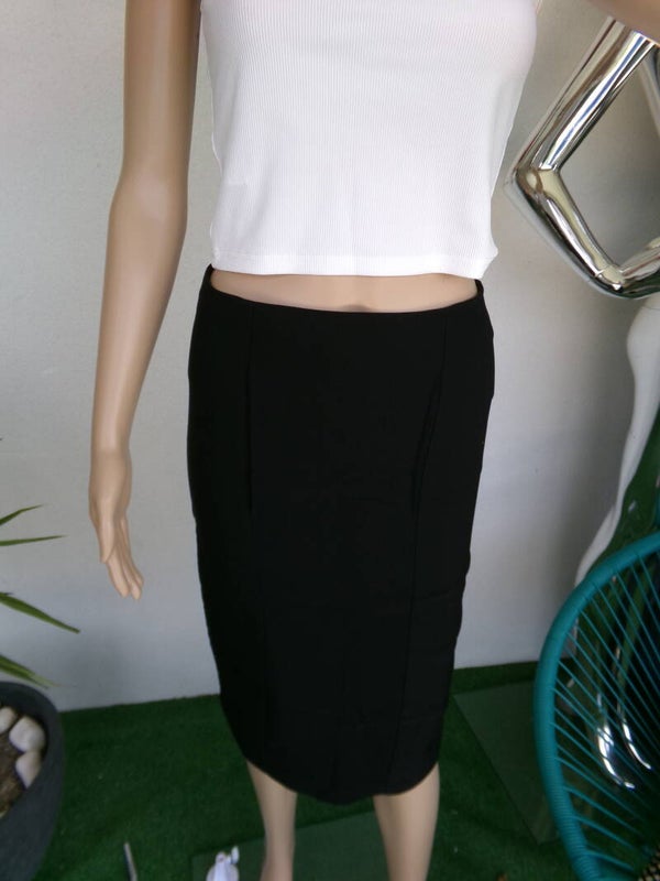Jupe moulante BCBG Noir fendu à l'arrière TAILLE 1 NEUF