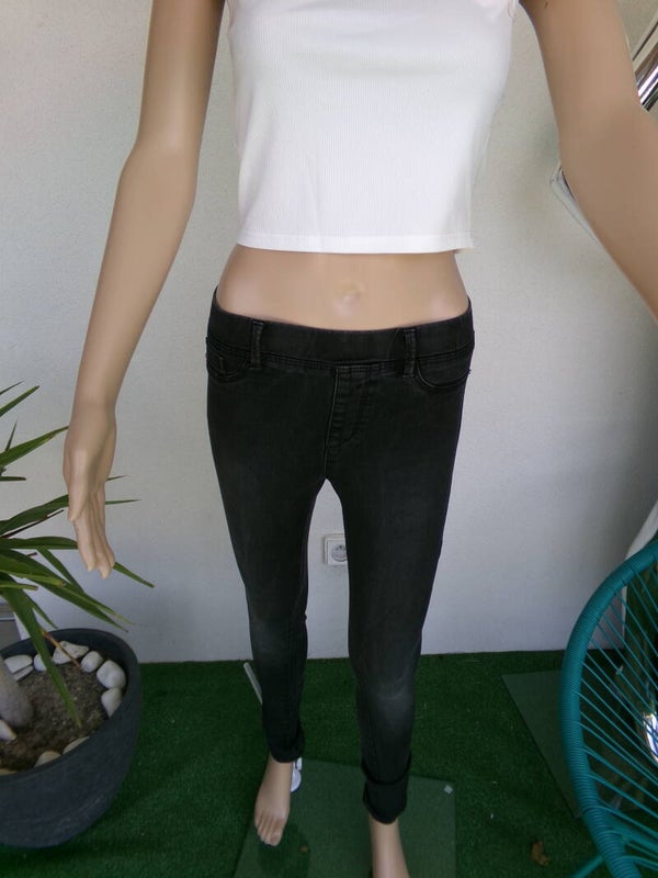 JEAN extensible Noir/gris très foncé sans fermeture STADIVARIUS TAILLE 36