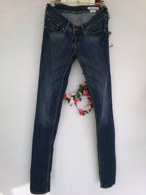 JEAN BLEU Foncé SUPER SOIN WAIST SUPER LOW SUPER SLIM Taille 34