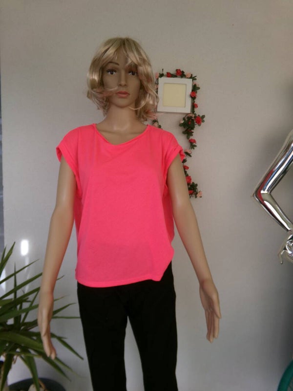 Tee Shirt Rose Flashi DIVIDED H&M Taille 36/38