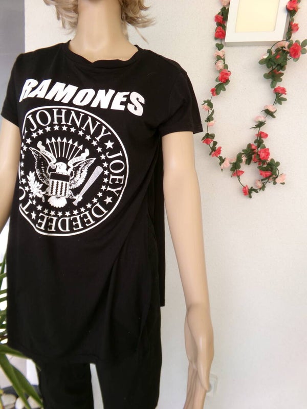 Tee Shirt Motif fendu sur les côtés RAMONES Taille 40