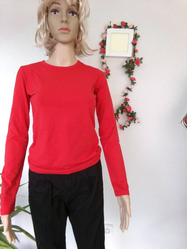 Tee Shirt à manches longues Rouge CALVIN KLEIN JEANS TAILLE M Neuf