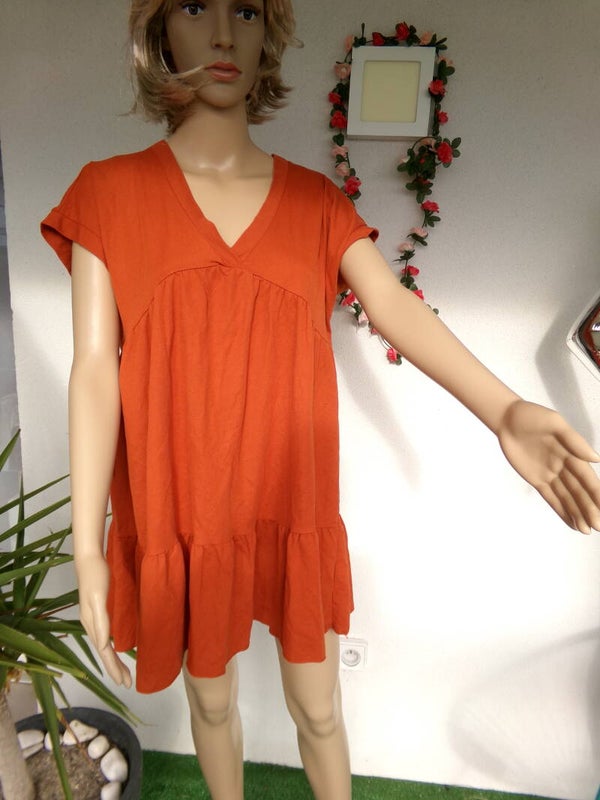 Robe Orange Evasée MARQUE PASSION LYLY Taille 42/44