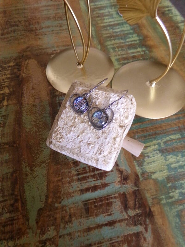 Boucles d'oreilles Coeur Céramique Très originales, branchées, décalées Fait main