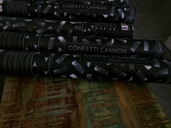 LOT DE 5 Tubes CONFETTI CANON METALLIC 40 CM Fêtes Evènements