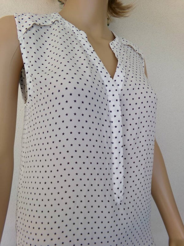 Haut sans manche beige à motifs noirs H&M Taille 34/36